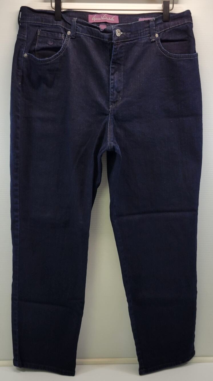 L24) Gloria Vanderbilt Amanda Woman Blue Jeans Pants Size 18 Short